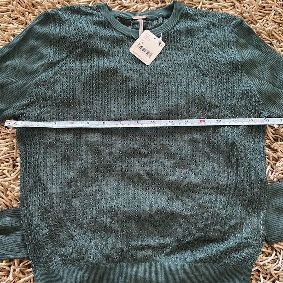 Free People Crewneck Sweater Jaded Size M - Picture 8 of 10